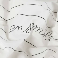 Carré Blanc Housse de couette réversible percale de coton Monamour ballon| Housses De Couette