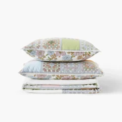 Carré Blanc Housse de couette réversible pur coton Méli-Mélo| Housses De Couette