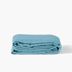 Carré Blanc Housse de couette satin de coton jacquard pois et rayures Prestige glacier| Housses De Couette