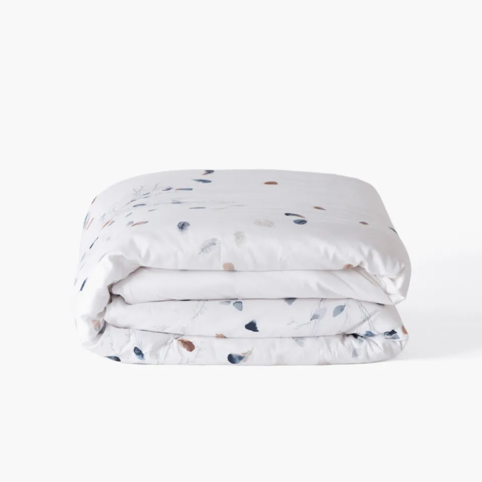 Carré Blanc Housse de couette satin de coton Equinoxe| Housses De Couette