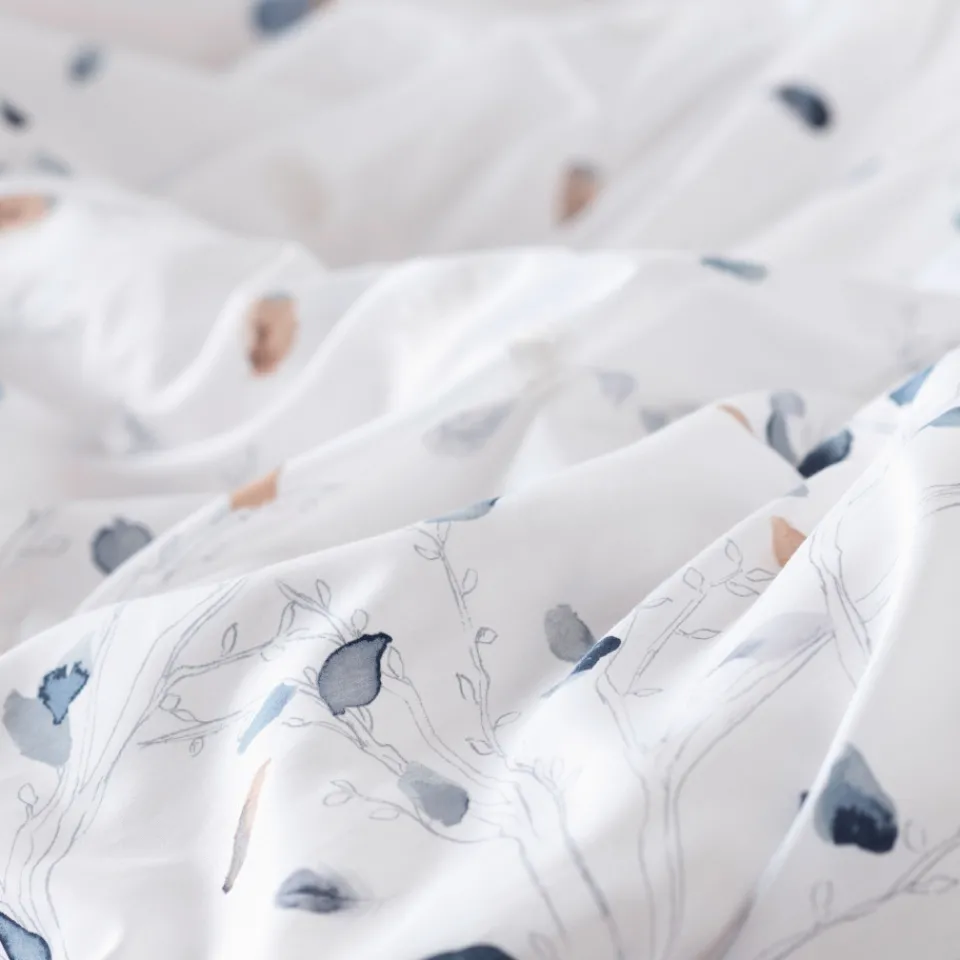 Carré Blanc Housse de couette satin de coton Equinoxe| Housses De Couette