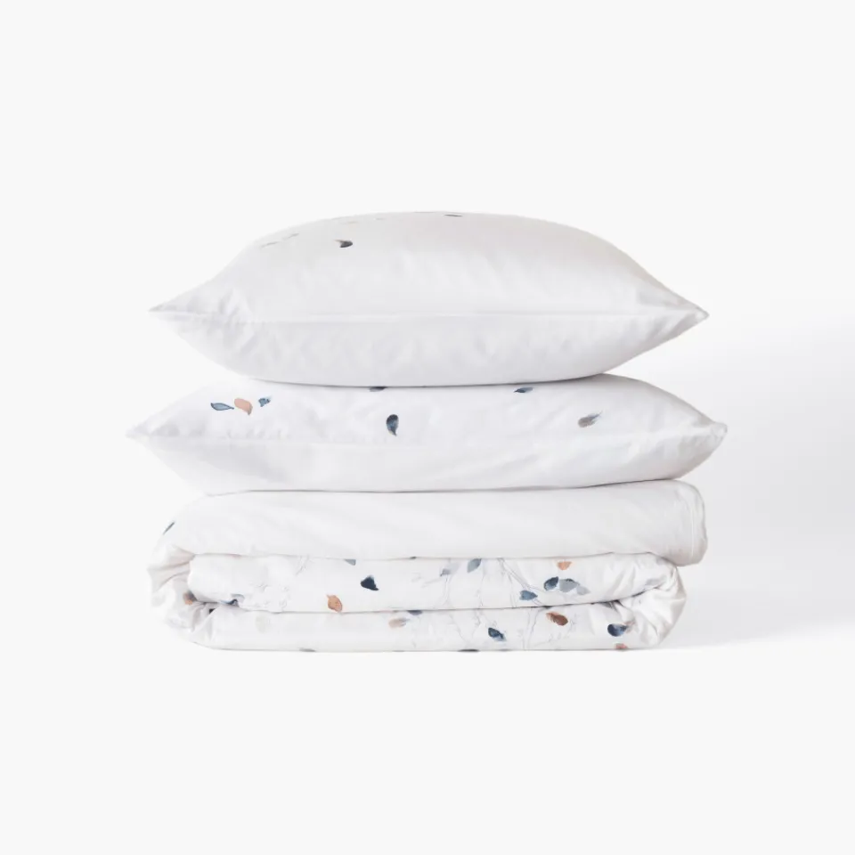 Carré Blanc Housse de couette satin de coton Equinoxe| Housses De Couette