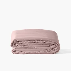 Carré Blanc Housse de couette satin de coton lavé bio Quartz blush| Housses De Couette