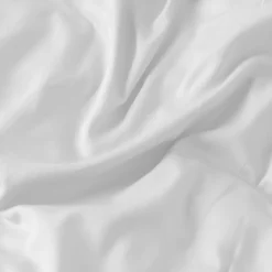 Carré Blanc Housse de couette satin de coton lavé bio Quartz blanc| Housses De Couette