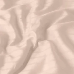 Carré Blanc Housse de couette satin de coton jacquard pois et rayures Prestige nacre| Housses De Couette