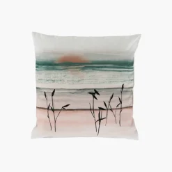 Carré Blanc Housse de coussin coton Vibration| Housses De Coussin