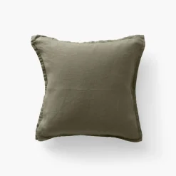 Carré Blanc Housse de coussin lin lavé Songe bocage|Femme Housses De Coussin|Coffrets Cadeaux