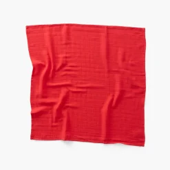 Carré Blanc Langes coton bio Mes Rêves rouge tendre|Enfant Accessoires