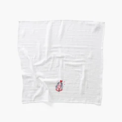 Carré Blanc Langes coton bio Mes Rêves rouge tendre|Enfant Accessoires