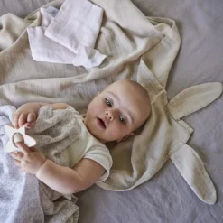 Carré Blanc Maxi lange coton bio Merveille beige|Enfant Accessoires|Nouveautés Bébénew