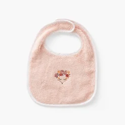 Carré Blanc Mini bavoir coton bio Illumine vieux rose|Enfant Bavoirs & Mini-bavoirs