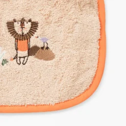 Carré Blanc Mini bavoir coton bio Safari|Enfant Bavoirs & Mini-bavoirs