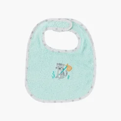 Carré Blanc Mini-bavoir coton biologique Devine céladon|Enfant Bavoirs & Mini-bavoirs