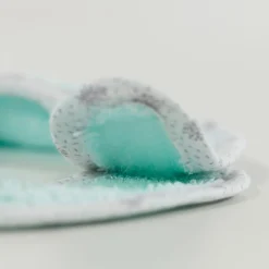 Carré Blanc Mini-bavoir coton biologique Devine céladon|Enfant Bavoirs & Mini-bavoirs