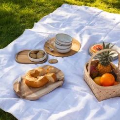 Carré Blanc Nappe coton et lin Eclore| Nappes