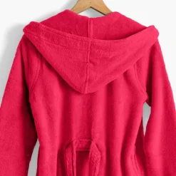 Carré Blanc Peignoir ado fille coton moelleux Julia hibiscus|Enfant Peignoirs 10 Ans - 16 Ans