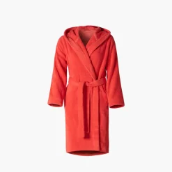 Carré Blanc Peignoir ado fille coton moelleux Julia corail|Enfant Peignoirs 10 Ans - 16 Ans