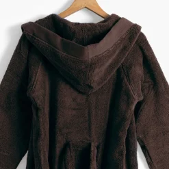 Carré Blanc Peignoir ado garcon coton moelleux Hugo ébène|Enfant Peignoirs 10 Ans - 16 Ans