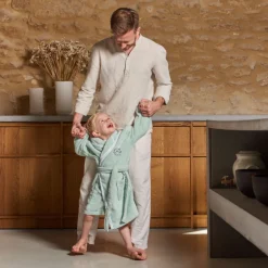 Carré Blanc Peignoir bébé coton bio Jardine amande|Enfant Peignoirs 12 Mois - 10 Ans