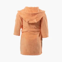 Carré Blanc Peignoir bebe coton à capuche Noisette orange|Enfant Peignoirs 12 Mois - 10 Ans