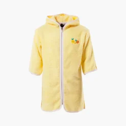 Carré Blanc Peignoir bebe coton zippé à capuche Smoothie citron|Enfant Peignoirs 12 Mois - 10 Ans