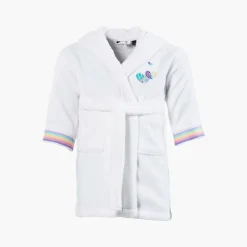 Carré Blanc Peignoir enfant coton à capuche Calliopé blanc|Enfant Peignoirs 12 Mois - 10 Ans