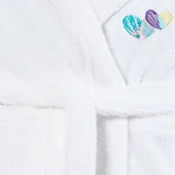 Carré Blanc Peignoir enfant coton à capuche Calliopé blanc|Enfant Peignoirs 12 Mois - 10 Ans