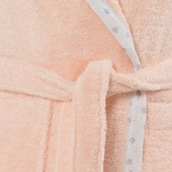 Carré Blanc Peignoir enfant coton biologique à capuche Devine blush|Enfant Peignoirs 12 Mois - 10 Ans