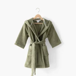 Carré Blanc Peignoir enfant coton Playful kaki|Enfant Peignoirs 12 Mois - 10 Ans|Nouveautés Bébénew