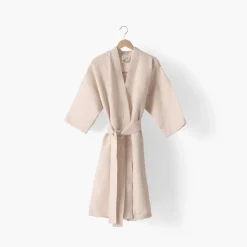 Carré Blanc Peignoir femme col kimono coton Amorgos naturel|Femme Coffrets Cadeaux|Peignoirs Femme