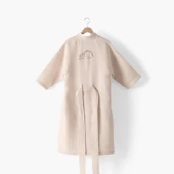 Carré Blanc Peignoir femme col kimono coton Amorgos naturel|Femme Coffrets Cadeaux|Peignoirs Femme