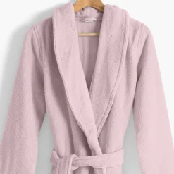 Carré Blanc Peignoir femme coton moelleux Ella poudre|Femme Coffrets Cadeaux|Peignoirs Femme