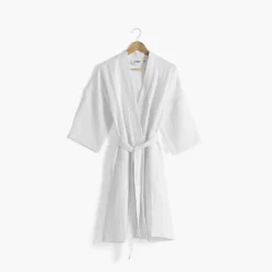 Carré Blanc Peignoir femme gaze de coton biologique Naturelle blanc|Femme Peignoirs Femme