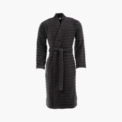 Carré Blanc Peignoir homme coton col kimono Azulejos anthracite|Homme Peignoirs Homme