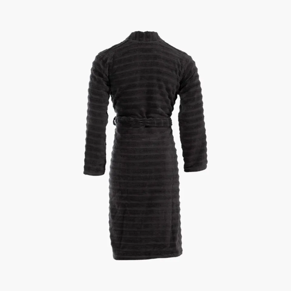 Carré Blanc Peignoir homme coton col kimono Azulejos anthracite|Homme Peignoirs Homme