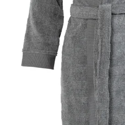 Carré Blanc Peignoir homme coton col kimono Grizzli gris|Homme Peignoirs Homme