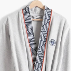 Carré Blanc Peignoir homme coton col kimono Roland-Garros 2023|Homme Peignoirs Homme