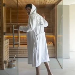 Carré Blanc Peignoir homme coton Jakè x|Homme Coffrets Cadeaux|Peignoirs Homme