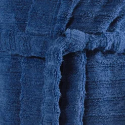 Carré Blanc Peignoir homme coton kimono Bukhara bleu|Homme Peignoirs Homme