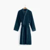 Carré Blanc Peignoir homme coton moelleux Roméo bleu|Homme Peignoirs Homme
