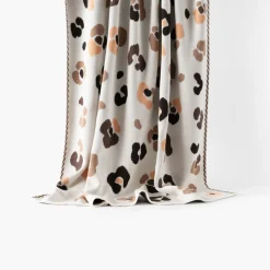 Carré Blanc Plaid coton maille jacquard Ysée ivoire|Femme Coffrets Cadeaux