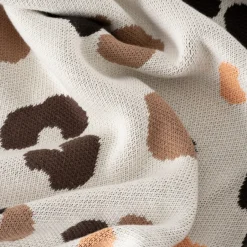 Carré Blanc Plaid coton maille jacquard Ysée ivoire|Femme Coffrets Cadeaux