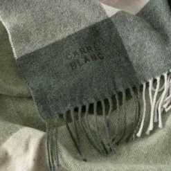 Carré Blanc Plaid laine et cachemire Alpage kaki|Femme Coffrets Cadeaux|Coffrets Cadeaux