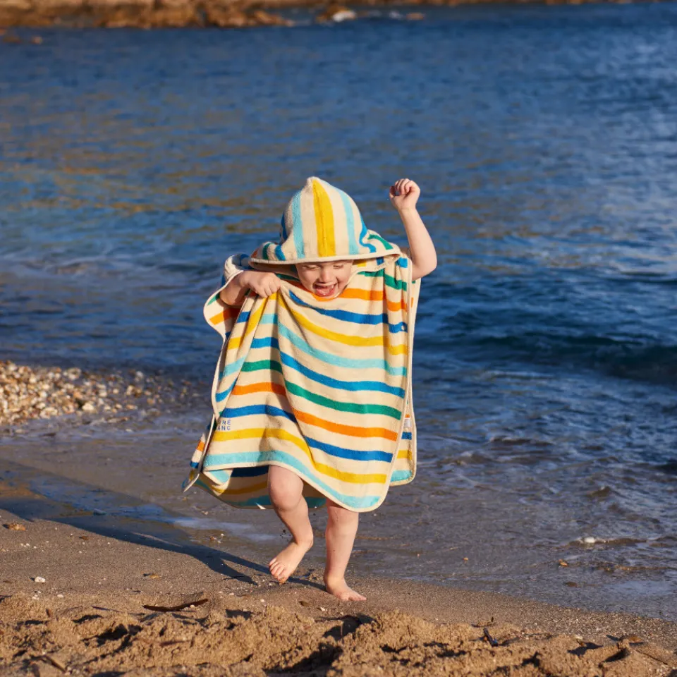 Carré Blanc Poncho coton bio Pinata|Enfant Ponchos