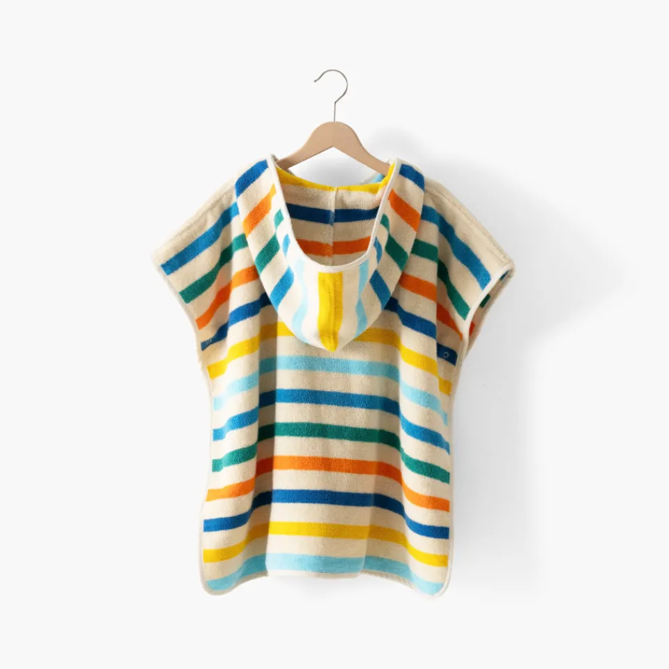 Carré Blanc Poncho coton bio Pinata|Enfant Ponchos