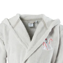 Carré Blanc Robe de chambre bébé polaire à capuche Artica perle|Enfant Robes De Chambre