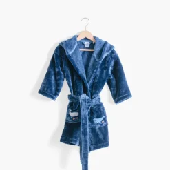 Carré Blanc Robe de chambre enfant polaire à capuche Océanos|Enfant Robes De Chambre