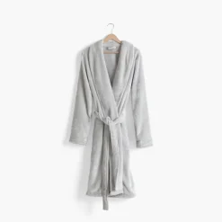 Carré Blanc Robe de chambre polaire col châle femme Equinoxe tourterelle|Femme Coffrets Cadeaux|Robes De Chambre Femme