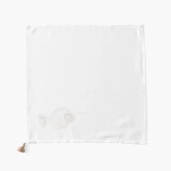 Carré Blanc Serviette de table coton Mykonos blanc| Serviettes De Table