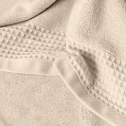 Carré Blanc Serviette de toilette bouclette de coton biologique Source naturel| Serviettes De Toilette